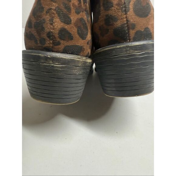 Blowfish Malibu Leopard Canvas Print Comfort  Booties Woman's Size 6 See Notes - Picture 4 of 16